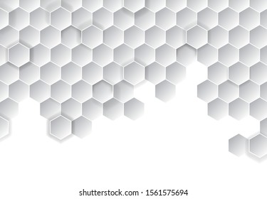 Honeycomb grey background. Vector illustration for card