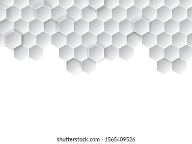 Honeycomb grey background. Vector illustration for card