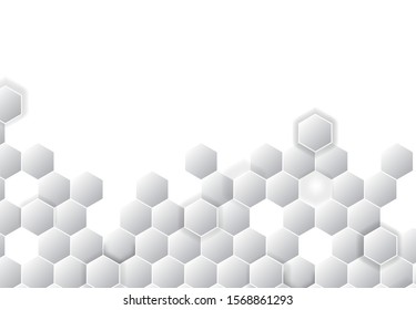 Honeycomb grey background. Vector illustration for card