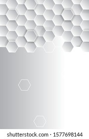 Honeycomb grey background. Vector illustration for card