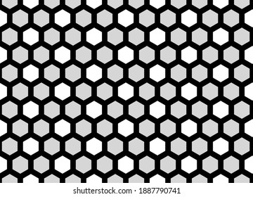 Fondo sin costuras gris de abeja. Ilustración de material vectorial