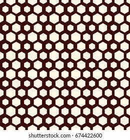 Honeycomb grid abstract background. Outline repeated hexagon wallpaper. Seamless surface pattern with classic geometric ornament. Digital paper, textile print, page fill. Vector art