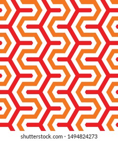 Honeycomb grid texture and geometric hive hexagonal honeycombs. Grid seamless pattern. Hexagonal cell texture. Fashion geometric design. Vector illustration geometric modern pattern from hexagons