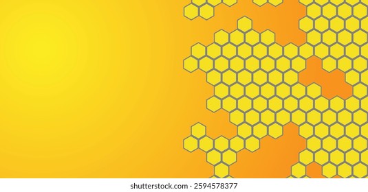Honeycomb hexagon background vector illustration