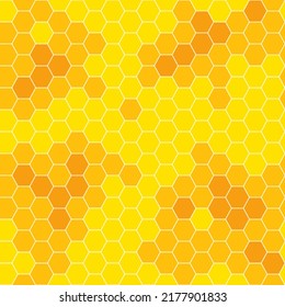Combo de abeja con ilustración vectorial de fondo de células de rejilla hexagonal.