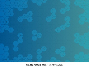 Honeycomb hexagon multi block technology abstract background