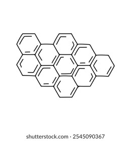 Honeycomb hexagonal geometric pattern. Hand drawn doodle illustration.