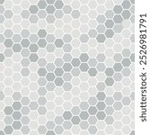 Honeycomb hexagonal seamless pattern. Gray, black, white beehive background. Gradation color. Honeycomb, bees hive cells pattern. Grid design, vector background. Flat vector illustration. 