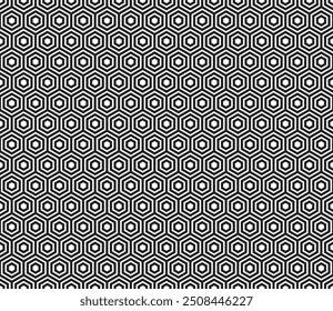 Fondo de hexágonos de nido de abeja. Marcos hexagonales lisos. Células hexagonales. Ilustración vectorial de baldosas sin costuras.