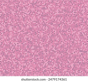 Fondo de hexágonos de panal. Celdas de mosaico de hexágonos redondeados con relleno y celdas sólidas internas. Tonos de color rosa. Pequeñas Formas hexagonales. Patrón sin costuras. Ilustración vectorial con mosaico.