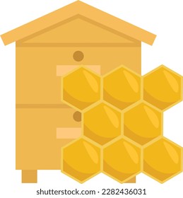 honeycomb and home bee illustration