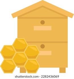 honeycomb and home bee illustration