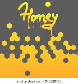 honeycomb with honey background