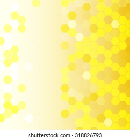 honeycomb with honey background vector illustration