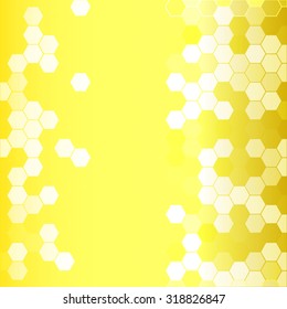 honeycomb with honey background vector illustration