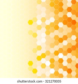 honeycomb with honey background vector illustration