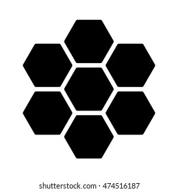 Honeycomb / honey comb hexagonal pattern flat vector icon for apps and websites