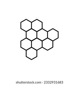 Honeycomb honey comb icon flat illustration on white background..eps