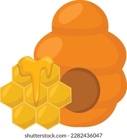 honeycomb with honey free illustration