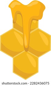 Honeycomb and honey free illustration