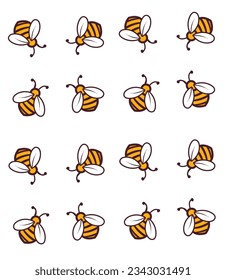 Honeycomb and Honeybee vector illustration