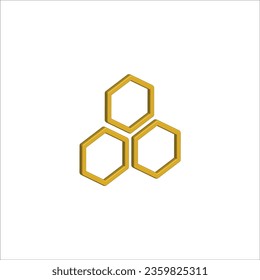 honeycomb icon 3d vector illustration