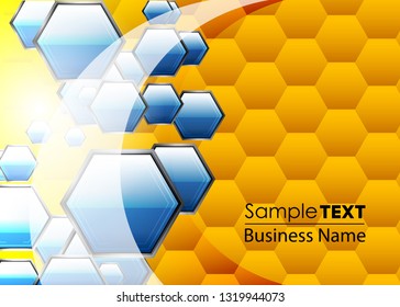 Honeycomb icon. Abstract honeycomb logo vector. Beehive symbol vector. Honey Comb Logo Template Design Vector, Design Concept, Creative Symbol, Icon. Orange abstract honey background pattern hexagons 