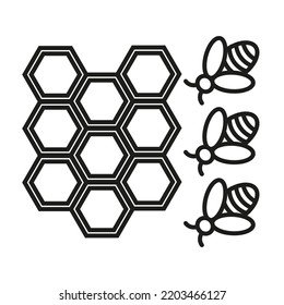 honeycomb icon. honeycomb bee icon. Design element. Vector illustration. stock image.