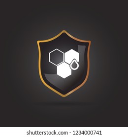 honeycomb icon. bee sign