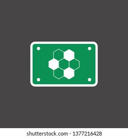 honeycomb icon. bee sign