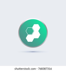 honeycomb icon. bee sign