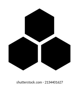 honeycomb icon with black color