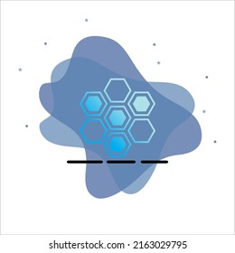 Honeycomb Icon Design, With Background
