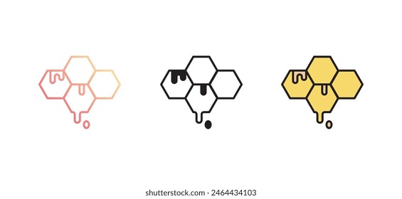 Honeycomb icon design with white background stock illustration