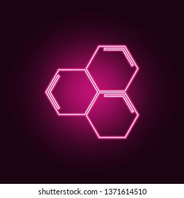 Honeycomb icon. Elements of Web in neon style icons. Simple icon for websites, web design, mobile app, info graphics