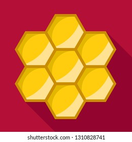 Honeycomb icon. Flat illustration of honeycomb vector icon for web design
