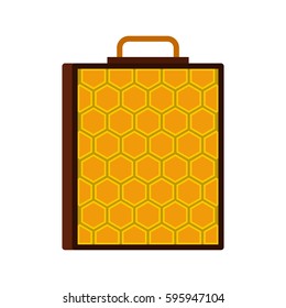 Honeycomb icon in flat style isolated on white background vector illustration