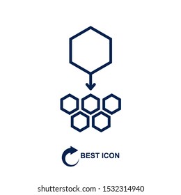 Honeycomb Icon in flat style on white background