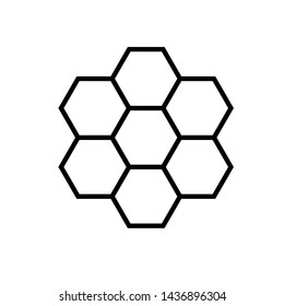 Honeycomb Icon Flat Vector Illustration. Presented in Line Art Style for Design and Websites, Presentation or Mobile Application.  	