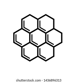 Honeycomb Icon Flat Vector Illustration. Presented in Line Art Style for Design and Websites, Presentation or Mobile Application.  	