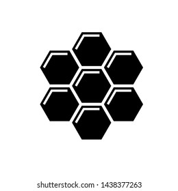 Honeycomb Icon - Flat Vector Illustration. Presented in Glyph Style for Design and Websites, Presentation or Mobile Application. 