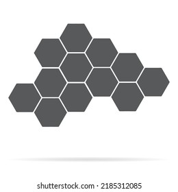Honeycomb Icon Flat Vector Illustration.