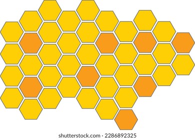 Ilustración de vectores planos de icono de Honeycomb, fondo de Honeycomb.