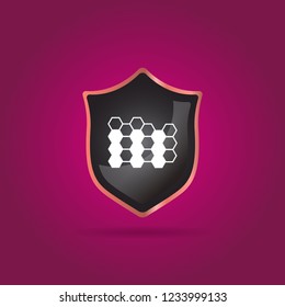 Honeycomb icon. honey sign