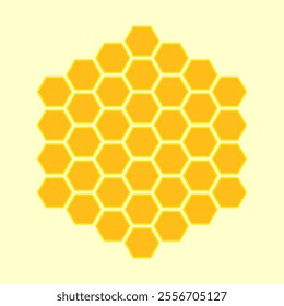 Honeycomb icon. Honey symbol. Vector illustration