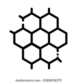 Honeycomb icon illustration in line style. Perfect for website mobile app presentation. Suitable for any user interface and user experience