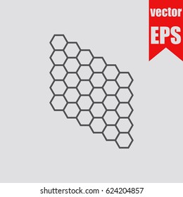 Honeycomb icon info graphic isolated.Vector illustration.