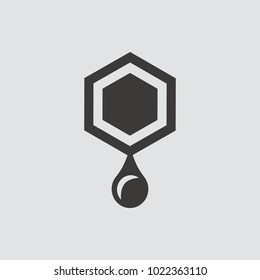 Honeycomb icon isolated of flat style. Vector illustration.
