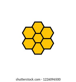 Honeycomb icon isolated on white background. Vector illustration. 
