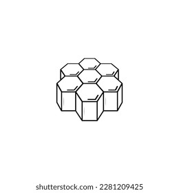 Honeycomb icon isolated vector graphics